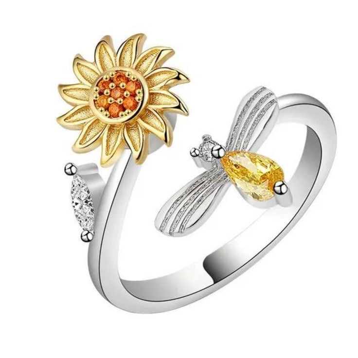 Anillo girasol giratorio 🌻