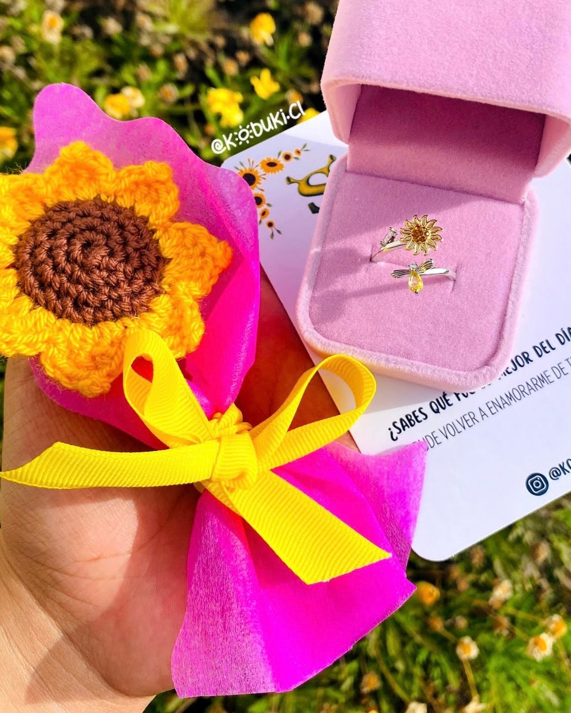 Anillo girasol 🌻 (giratorio)