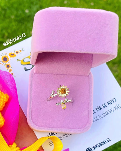 Anillo girasol 🌻 (giratorio)