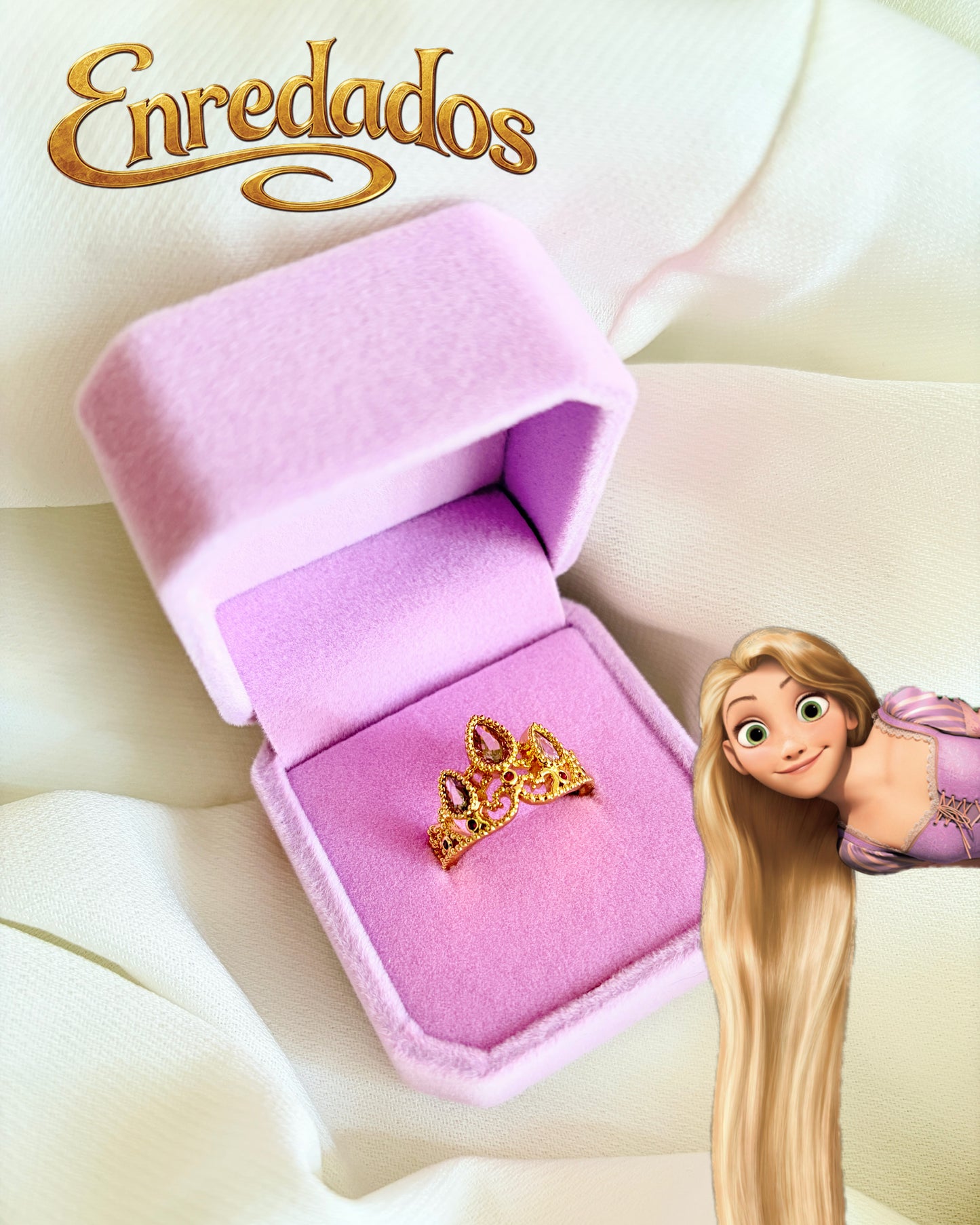 Anillo Rapunzel 👑🌸💖